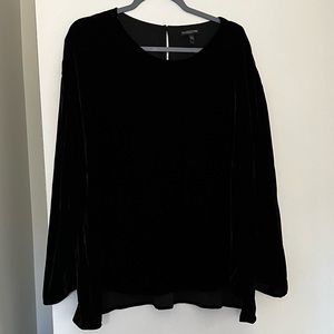Black velvet Eileen Fisher blouse